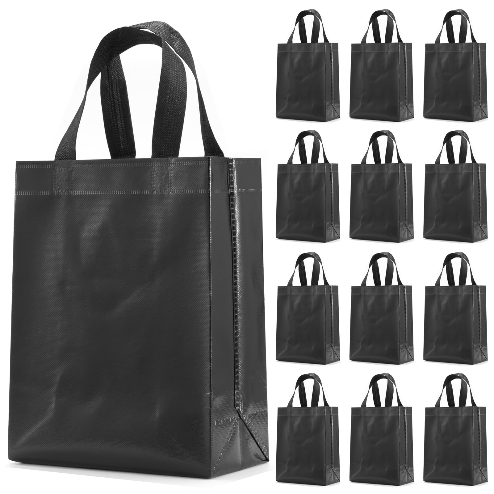 12 Pcs Non-woven Reusable Gift Bags With Handles for Party Favor 8W x 4L x10H Size