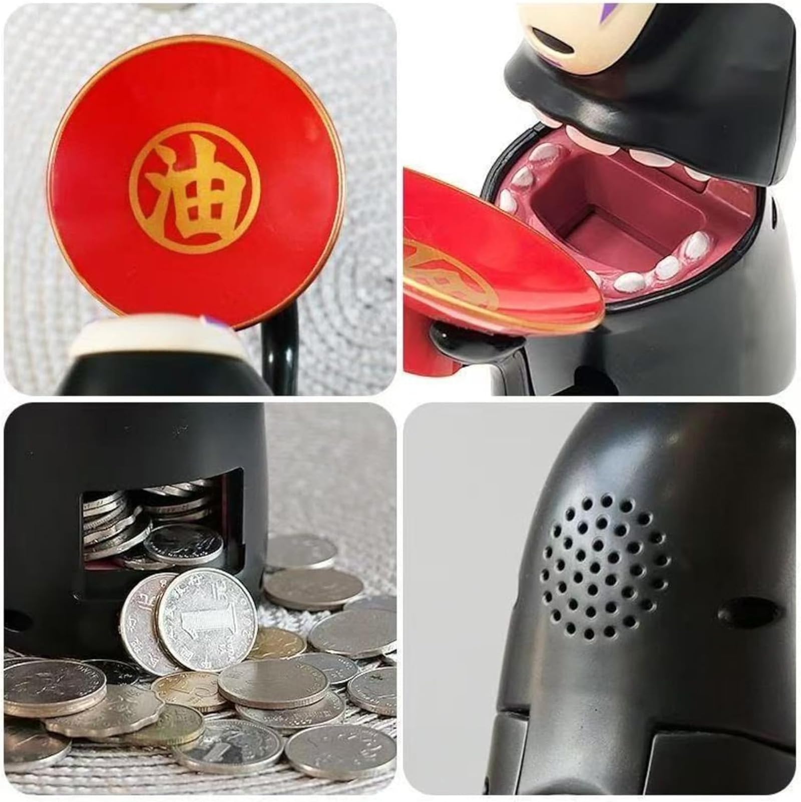 Amazon.co.jp: KLKYJ/カオナシ 貯金箱，音楽付き，自動開閉式，誕生日