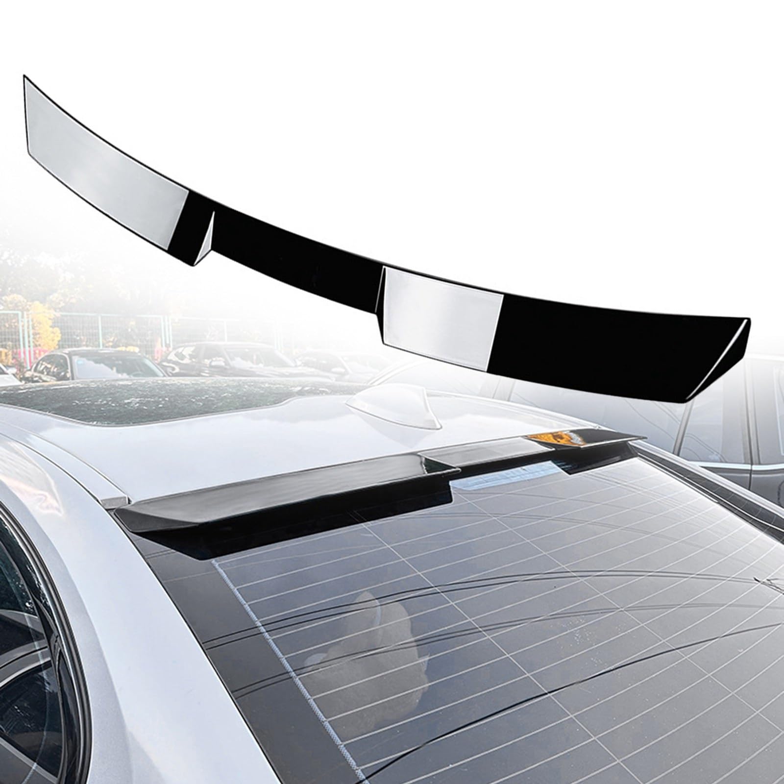 FINMOKAL G30 Spoiler, Black Rear Trunk Roof Spoiler Wing Compatible with BMW 5-Series G30 520i 530i 2018-2022, Car Rear Window Roof Spoiler Wing Lip