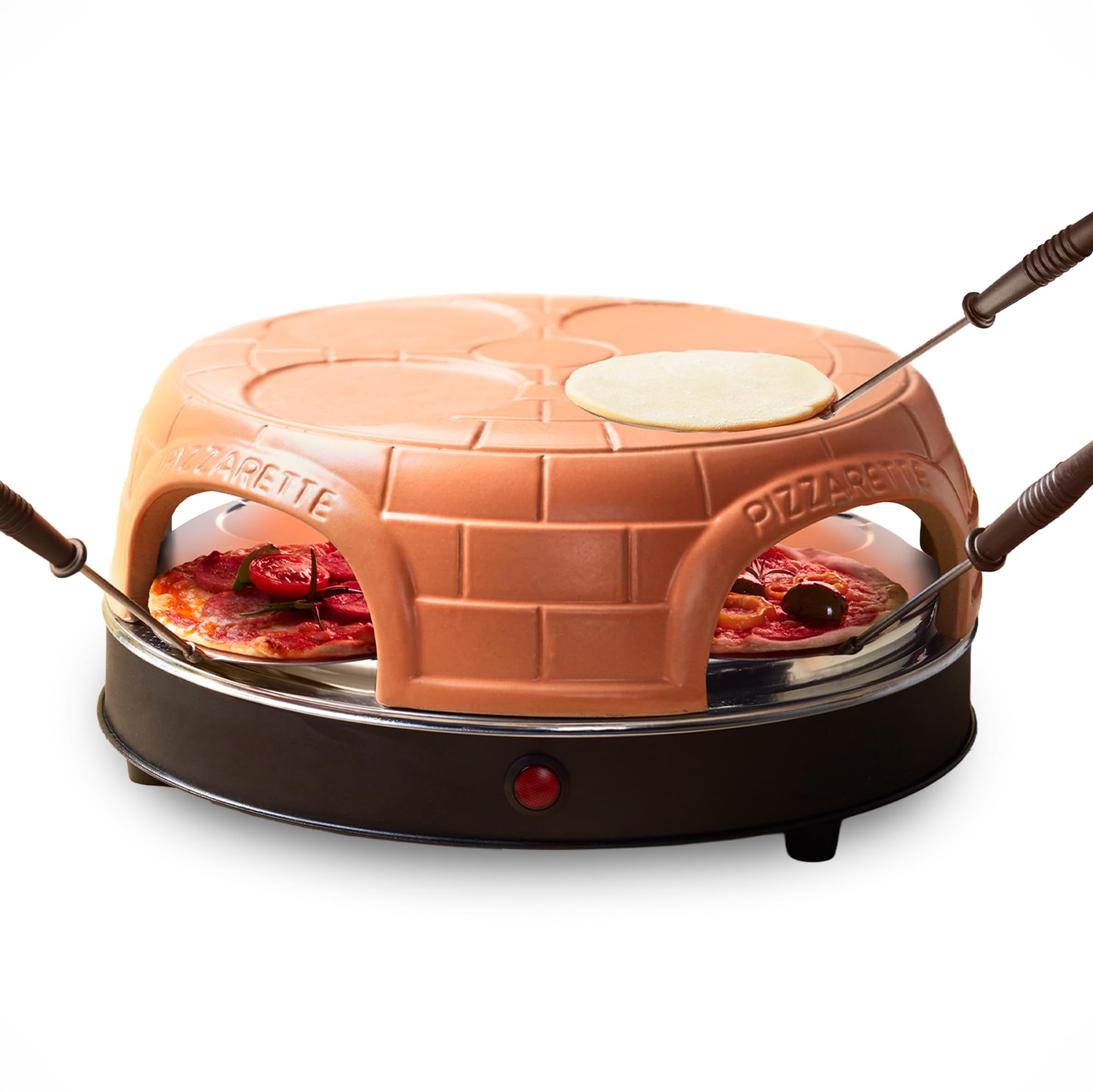 Emerio Pizzarette, 1 Pizza/Pizzen, Schwarz, Braun, 1100 W, 220 - 240 V, 50 / 60 Hz
