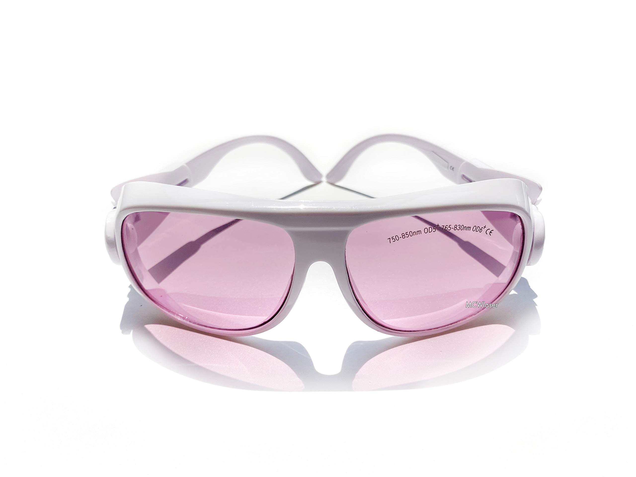 MCWlaser Gafas de Seguridad Láser 750-850 y 765-830nm Gafas Protección Típico para 755nm 808nm Tipo de absorción EP-18