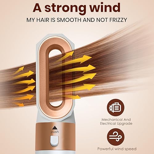 Miniatura 3 de Cepillo secador de pelo 5 en 1  Cepillo secador de iones negativos Actualización Cepillo de aire caliente Rizador de aire  Rizador de aire