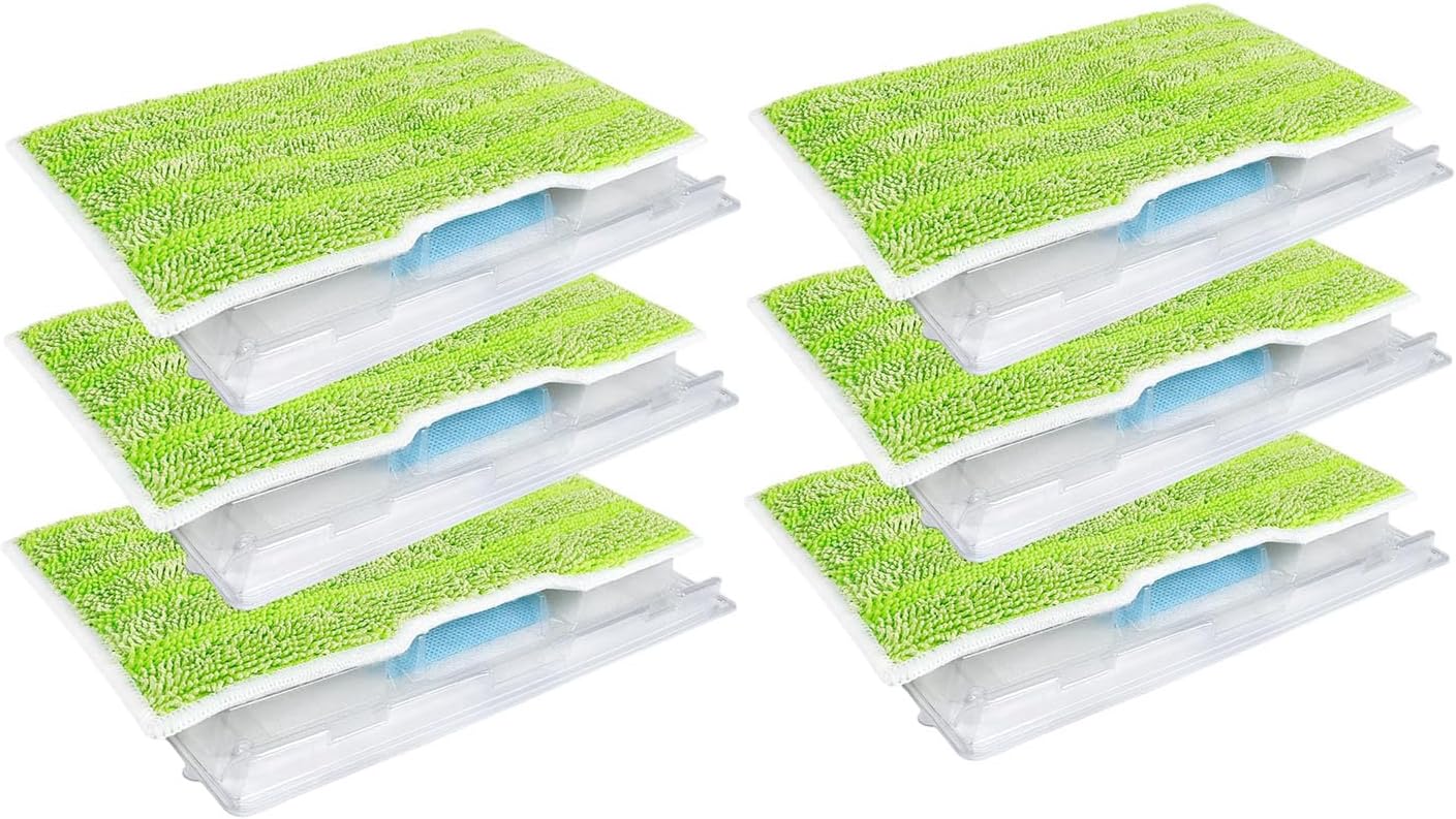 Reusable Vac Mop Replacement Pads Refills Compatible with Shark Vac Mop VM252 VM200 VC205 VM250 for Hardwood Floor Cleaning, Red, 8 Pack