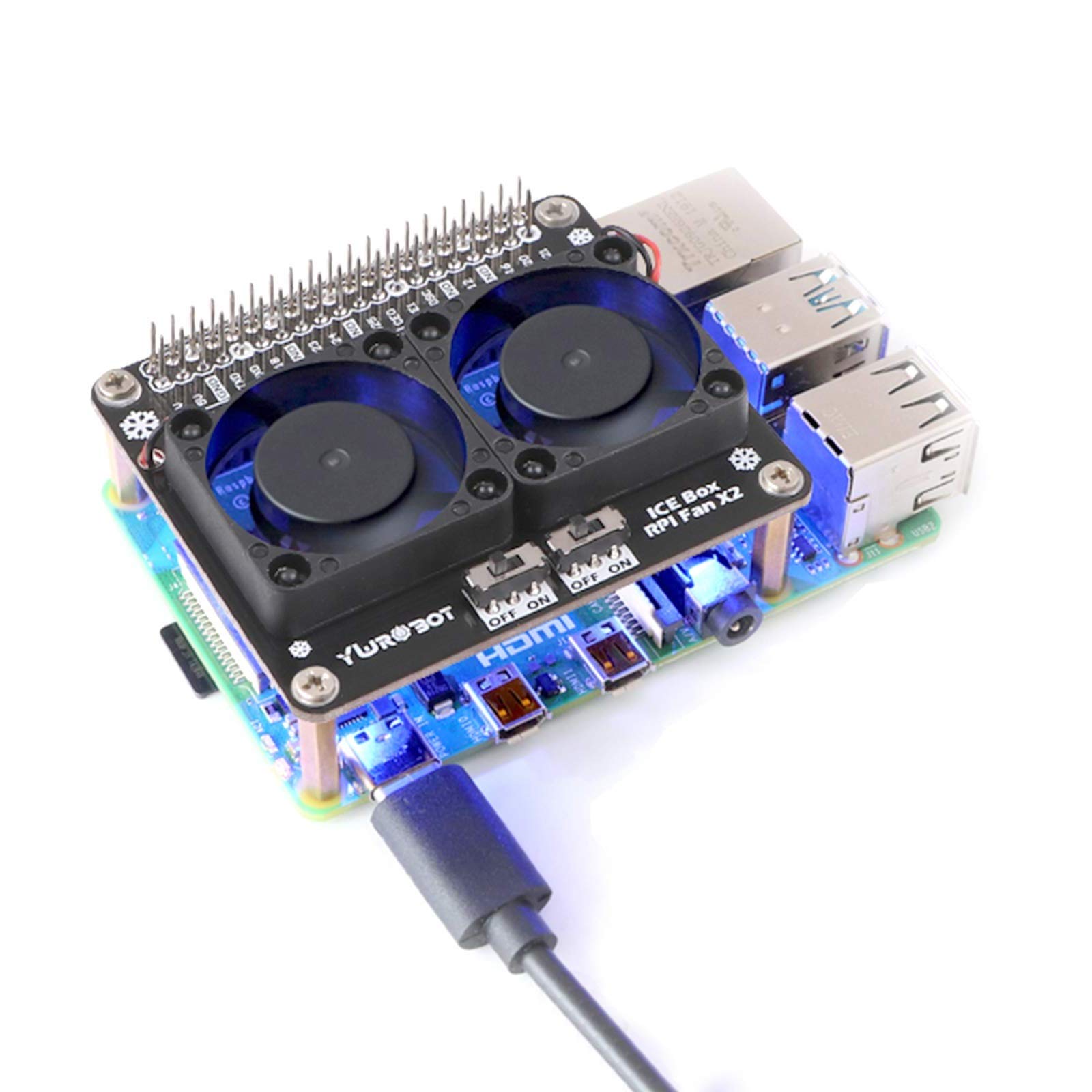 REES52 Raspberry Pi Cooling Fan Pi 4B Dual Cooling Fans, Raspberry Pi Cooling Fan Hat Raspberry Pi 4B GPIO Expansion Board DC 5V 0.2A with LED Compatible with Raspberry Pi 4B / 3B+ / 3B / 3A+ (B08N56XV4D) Amazon Price History, Amazon Price Tracker