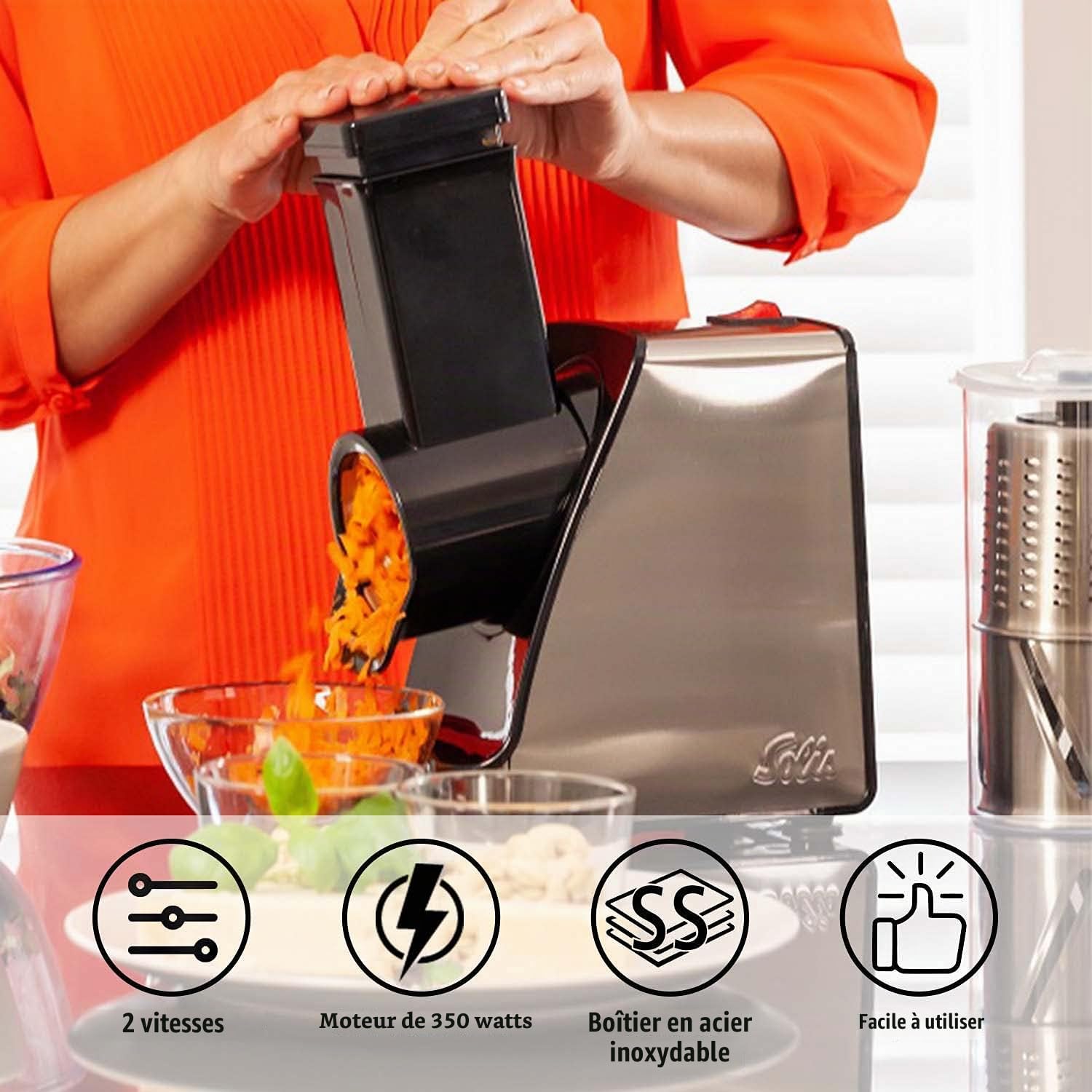 Solis Slice & More 8401 Electric Vegetable Slicer, Spiral Slicer