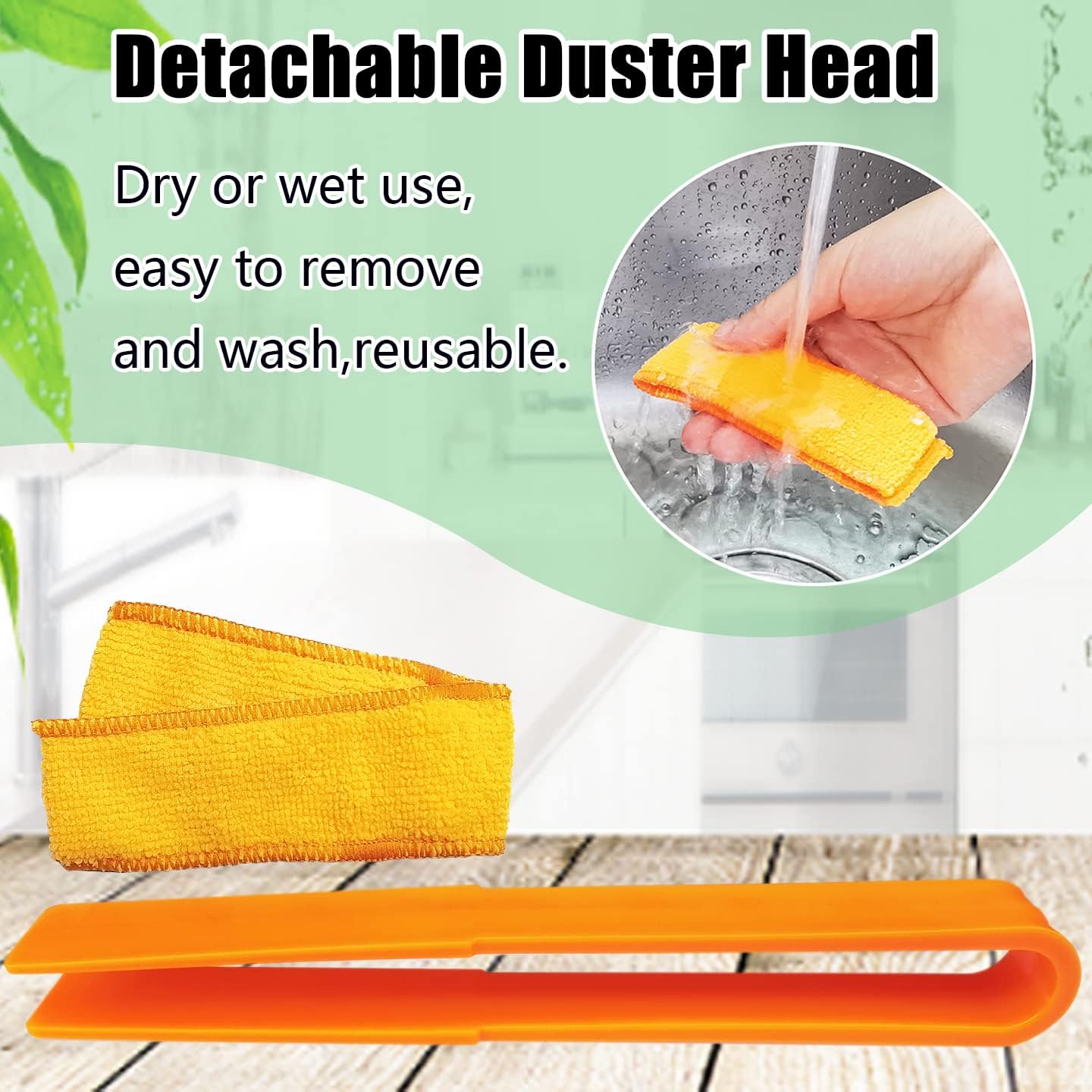 Microfiber Blinds Duster, 4 Removable and Washable Sleeves, Cleaner for