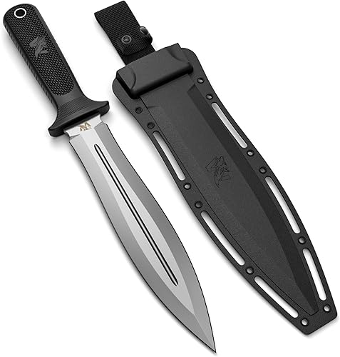 Miniatura 8 de ODENWOLF W-Catcher Cuchillo de hoja fija con funda  Cuchillo de caza grande hecho de acero D2  Cuchillo de doble filo de hoja fija grande con mango
