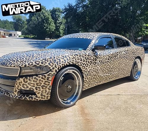 Miniatura 2 de Metro Wrap Series - Envoltura de vinilo para automóvil, estampado de leopardo pequeño, 59 pulgadas x 2 pies