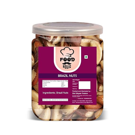 FOOD HOLIC Brazil Nuts 300 Gram Airtight Container