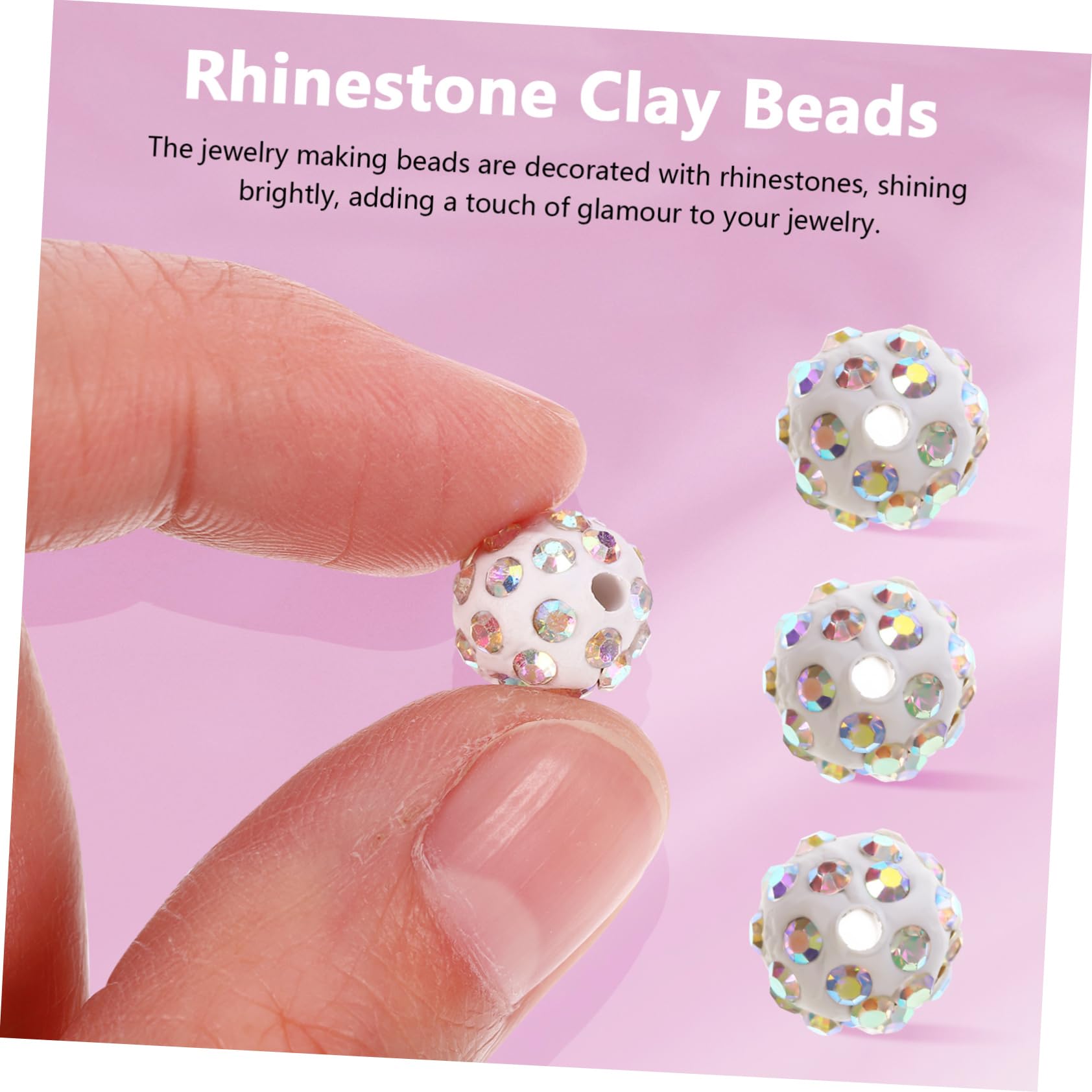 Lurrose 500pezzi Perline Strass Per Creazioni Di Gioielli Perline Distanziatrici Decorative Per Braccialetti e Collane Ab Colorate Per Artigianato