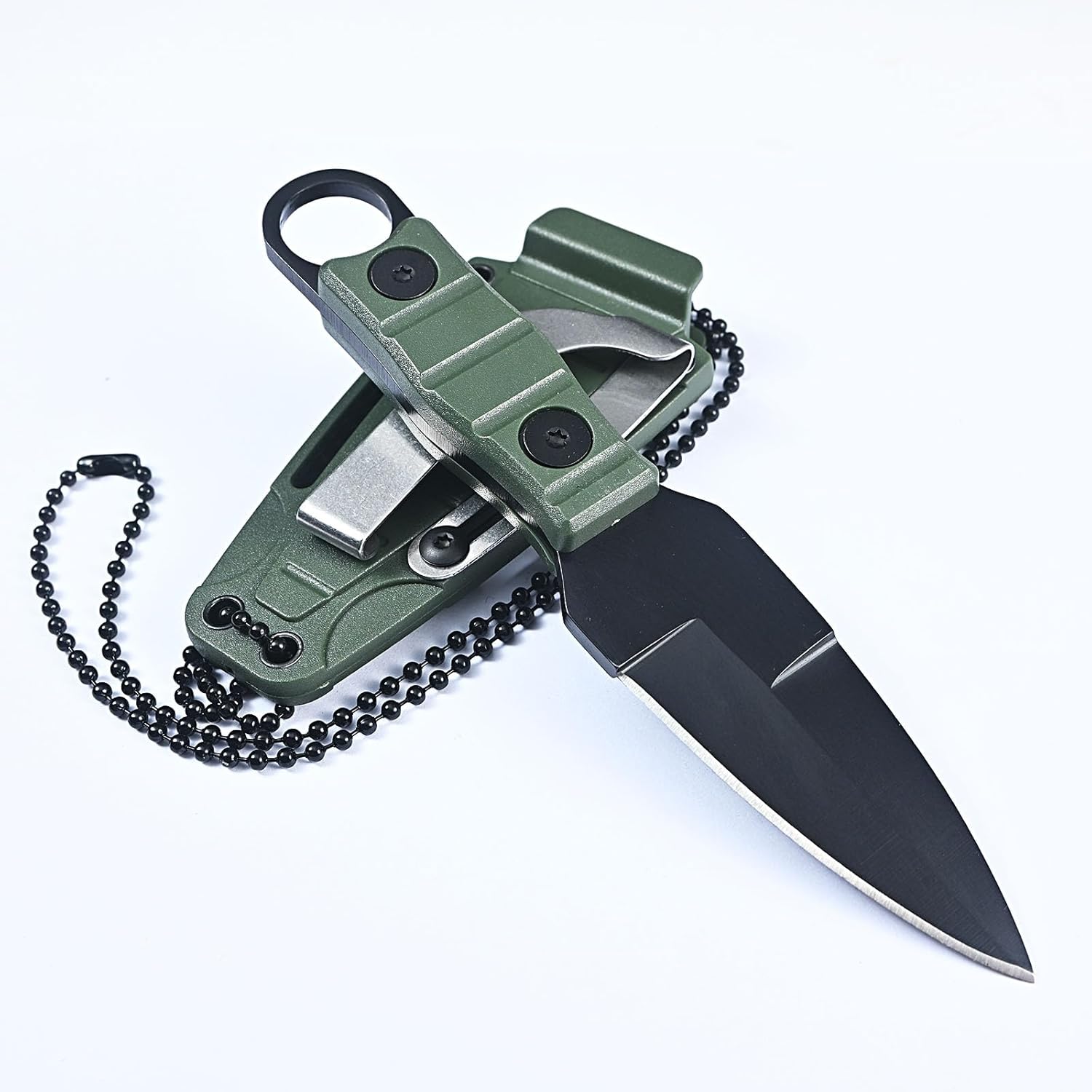 Fixed-Blade Bushcraft Knife - Stainless Steel Knife with K-Sheath - Outdoor Full Tang Knife - Camping Knives - Survival Tactical Sharp Camp Knife