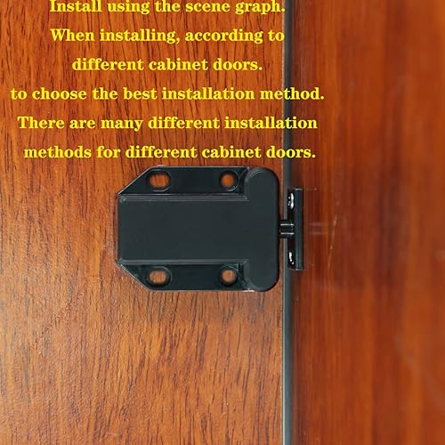 Miniatura 9 de Pestillo de empuje para armarios y muebles, cierre de puerta de gabinete, dispositivo de bloqueo automático de rebote para armario de cocina, cierre