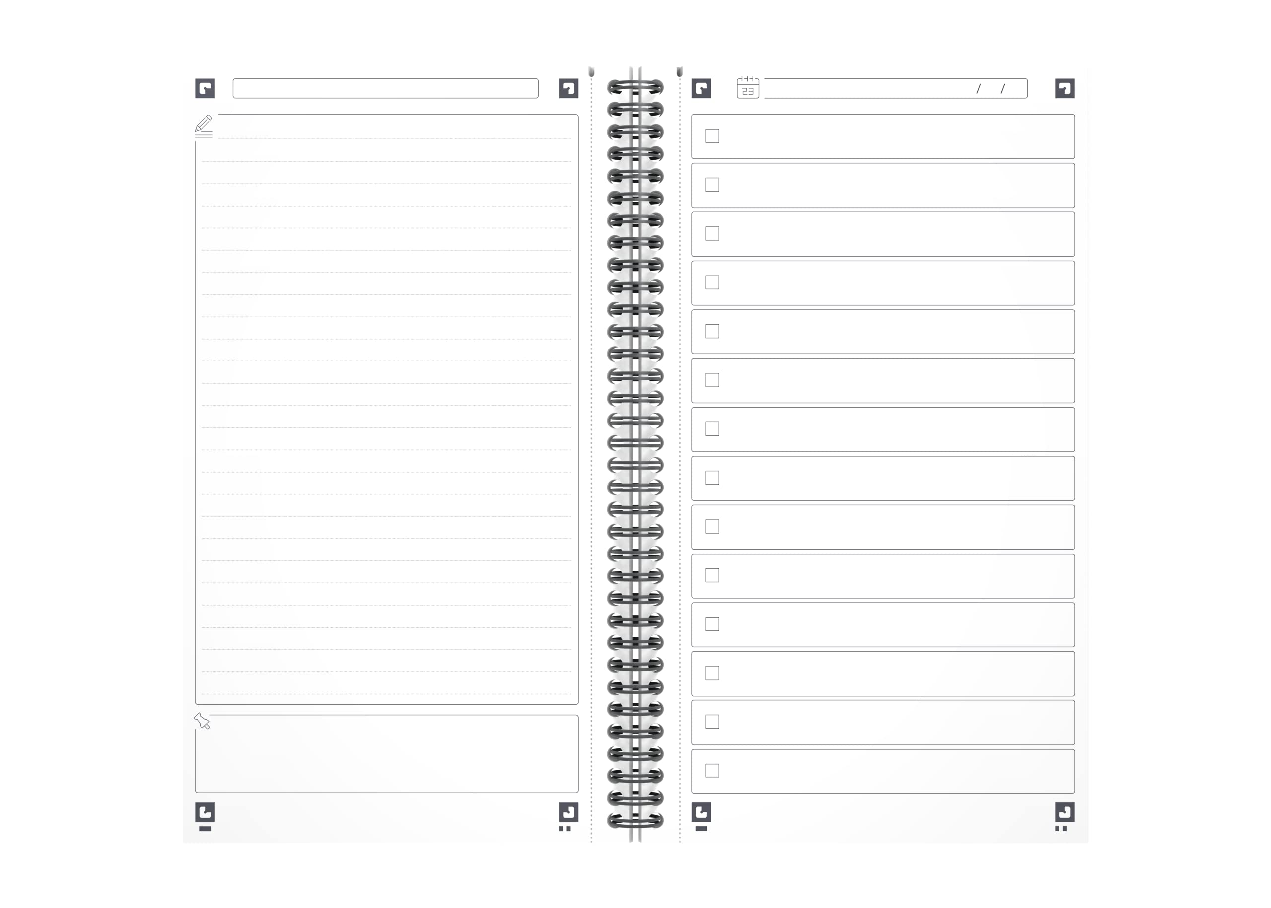 Oxford Task Manager - Quaderno a spirale, 230 pagine, colore: Blu