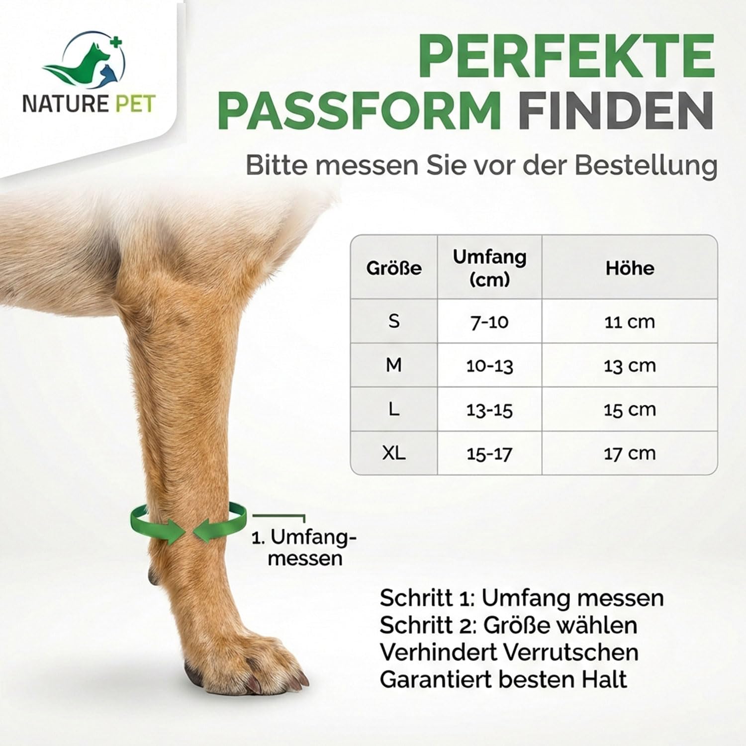 NATURE PET Premium Benda per Polso Cani/per l’articolazione Carpale/per Le Zampe Anteriori - Nero - XL