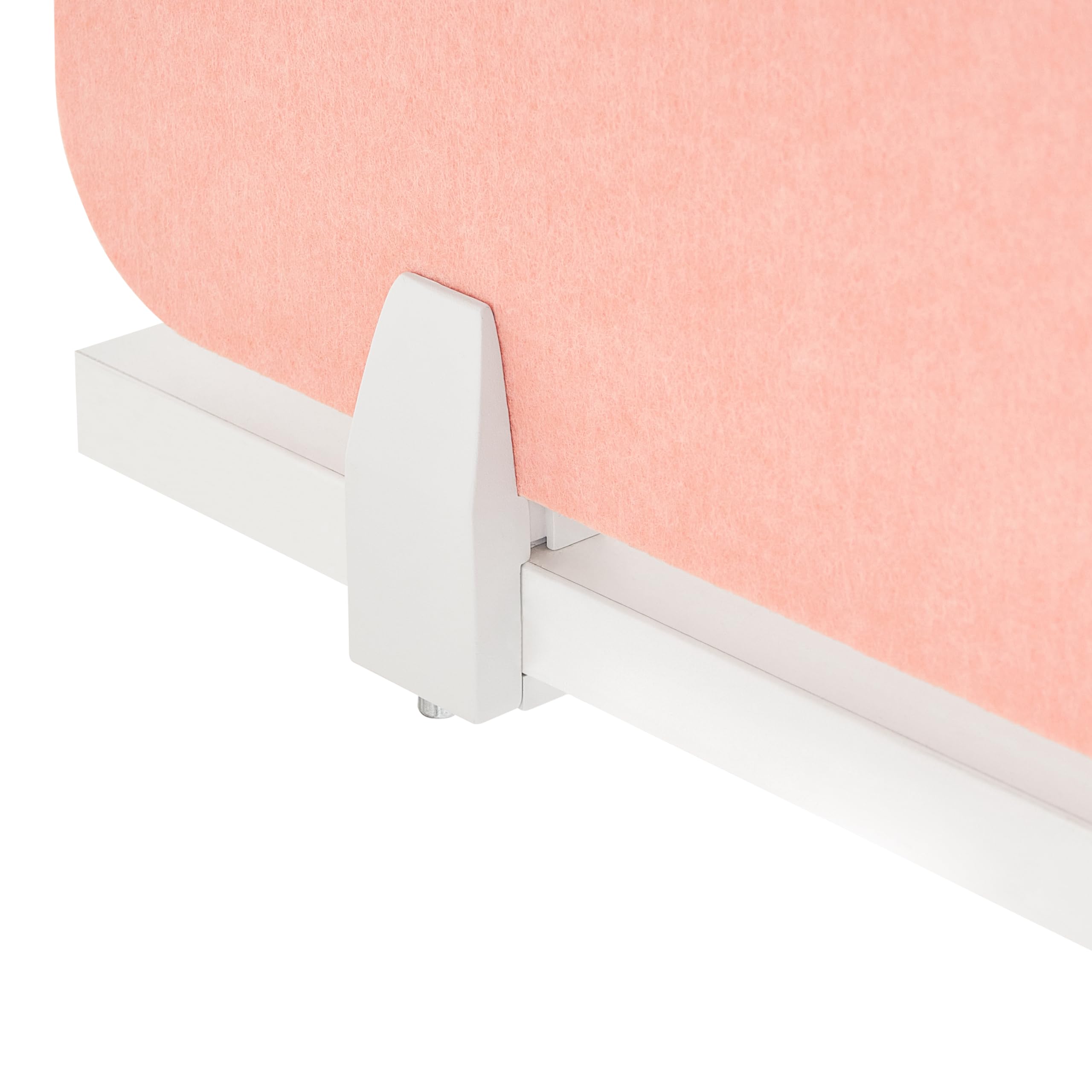 Beliani Schreibtisch Trennwand Akustik Polster pfirsichrosa 180 x 50 cm Schallschutz Split