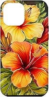Vista 26 de Hawaiian Tropical Yellow Red Hibiscus Plumeria Case for iPhone 17