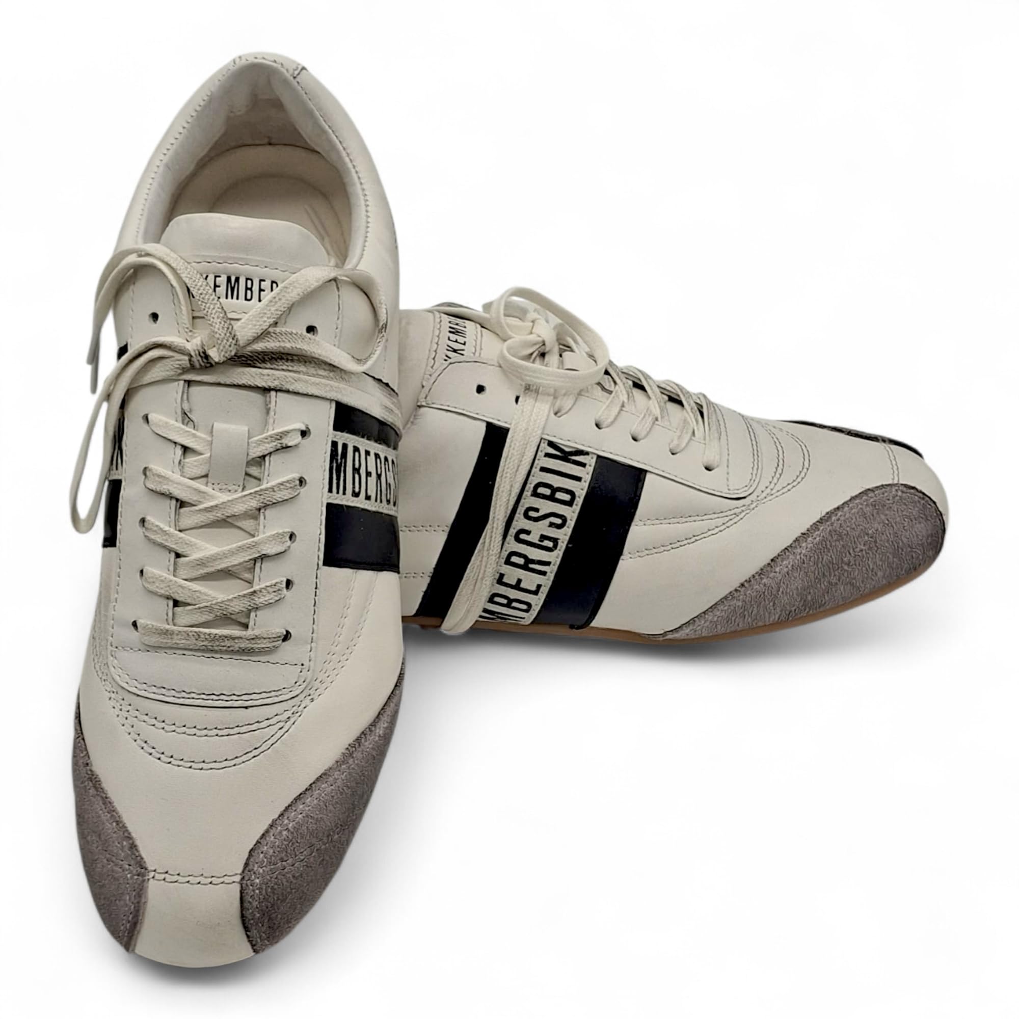 Bikkembergs - Sneakers Uomo in Pelle Liscia con Logo Laterale. Scarpe Casual Sportive, Comfort Quotidiano