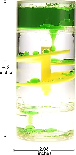 Miniatura 6 de PowerTRC Cilindro líquido de movimiento burbujeador, temporizador de juguete sensorial líquido, juguete de escritorio calmante y relajante, ayuda