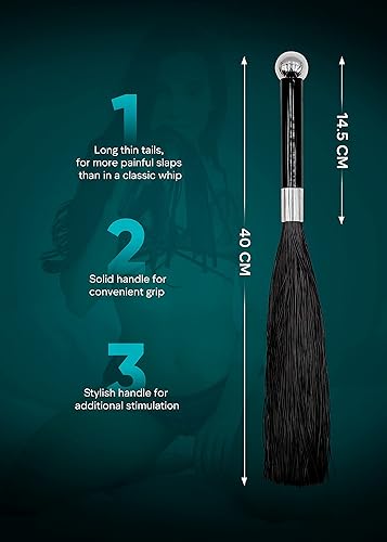 Miniatura 7 de 15.5 negro imitación cuero flogger entrenamiento equitación látigos rendimiento cosplay accesorios de disfraz de látigo ecuestre cultiva de caballo