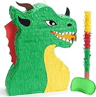 Vista 38 de Piñata plegable de unicornio, suministros para fiesta de cumpleaños, piñata extensible con bate y flecos, decoración de fiesta temática, piñatas