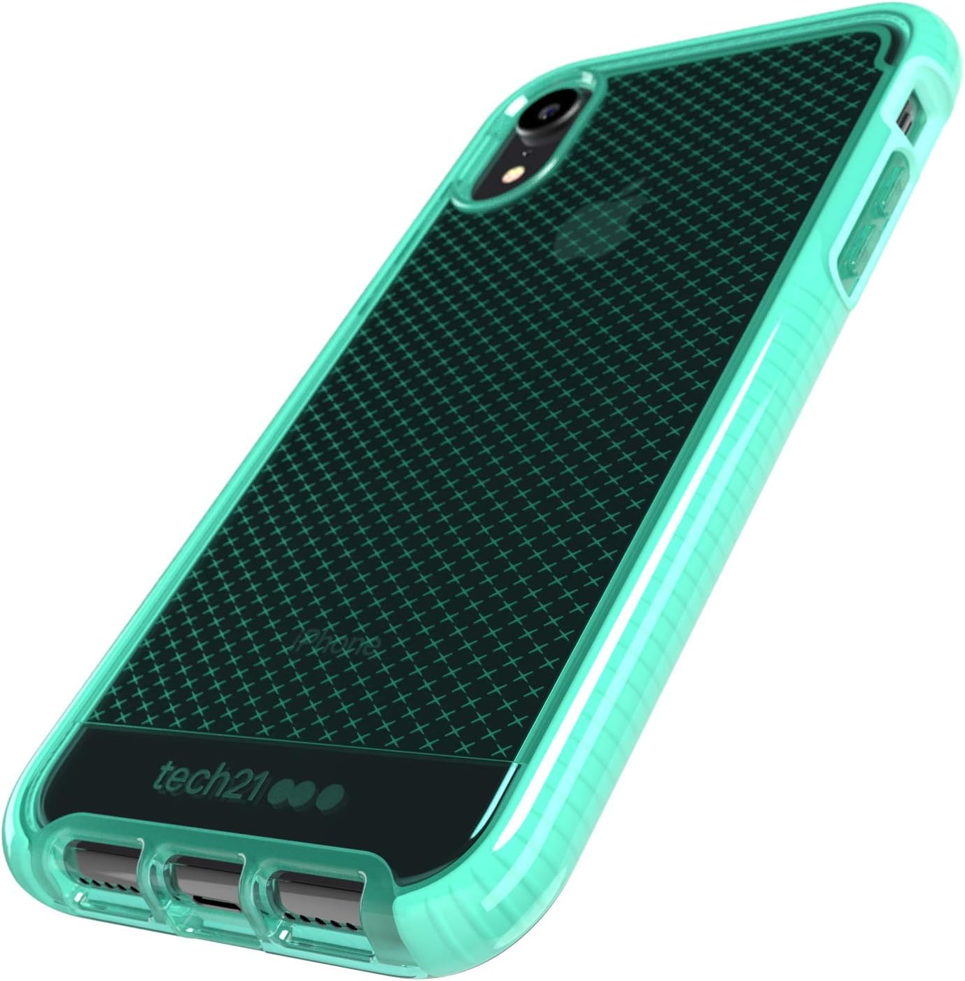 tech21 - Evo Check Case - for Apple iPhone XR, Neon Aqua