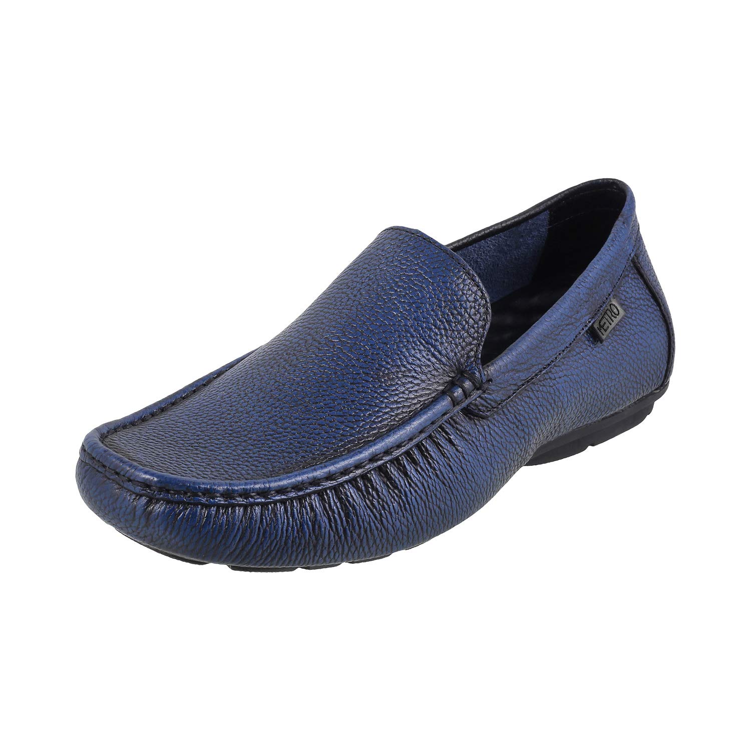 Buy Metro Men Blue Leather Loafers6 UK/India (40 EU) (71515145) at