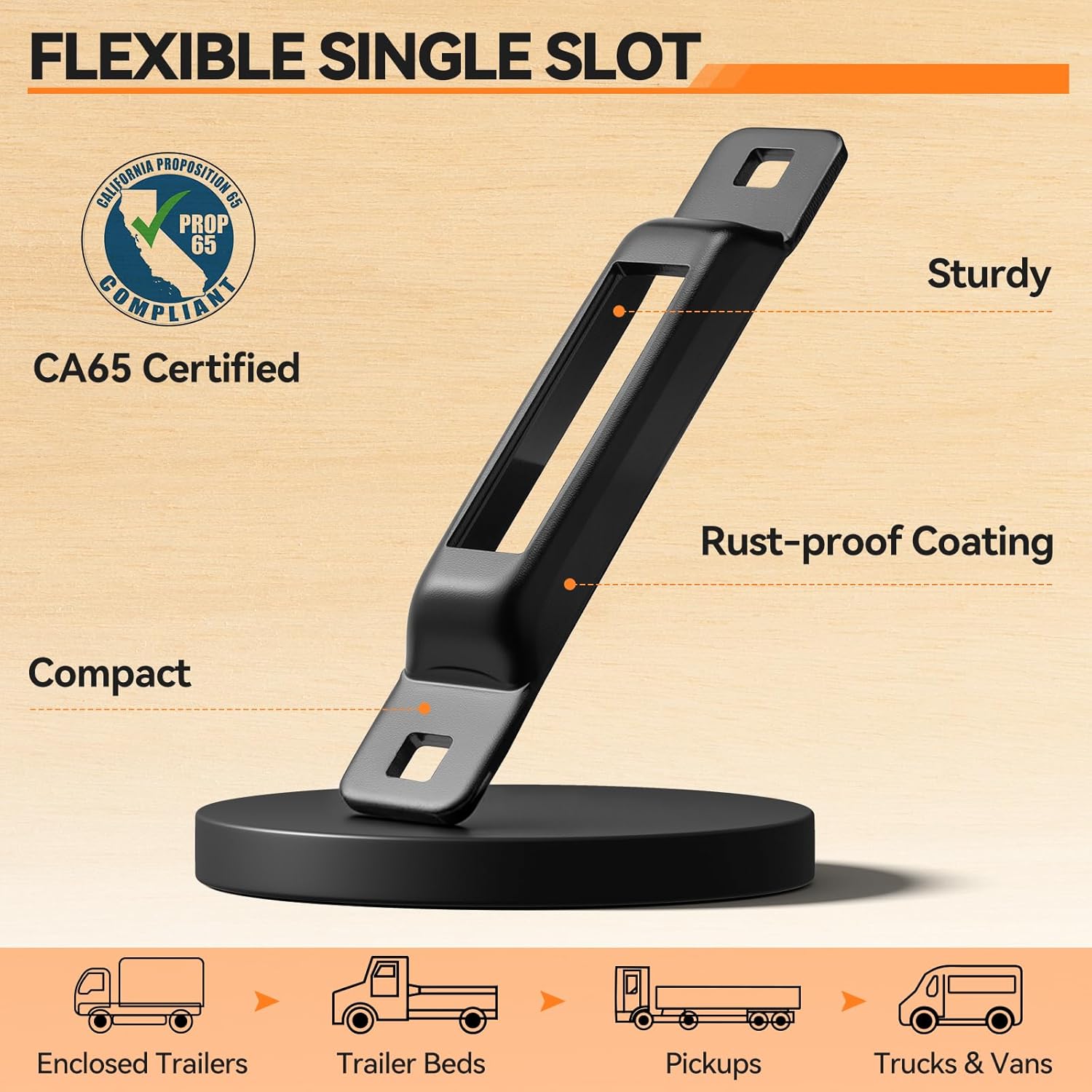 Elechomes 48 Pcs E Track Accessory Kit: 10 Single Slots, 10 O Ring Anchors, 6 J Hooks, 2 Rope Tie Offs, 20 Screws Securing Accessories for Box Truck Tow Rig Enclosed Trailer Garage Vans Warehouse