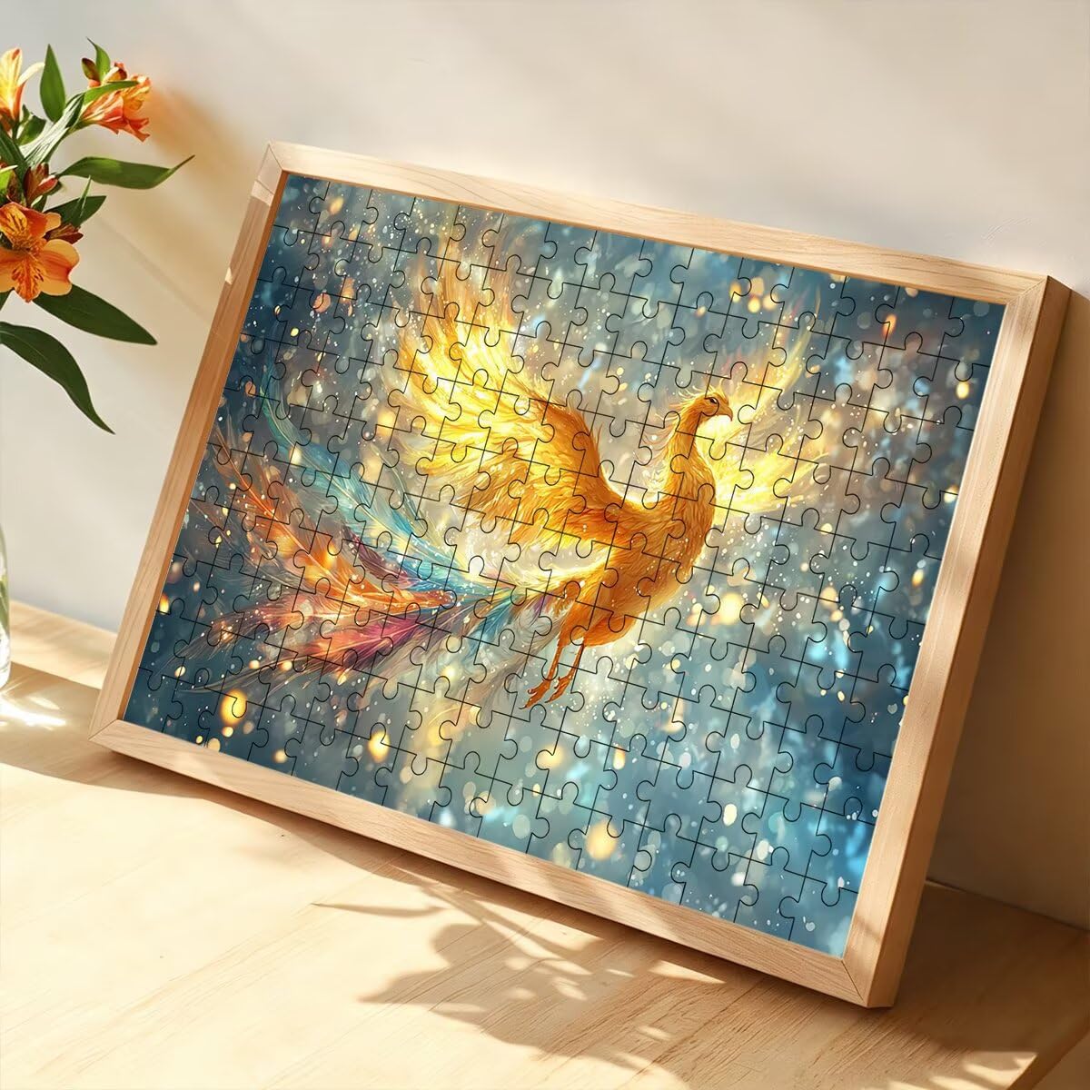 Puzzle 1500 sztuk Feniksa, Puzzle Zwierząt, Drewniane Puzzle, 87 x 57 cm
