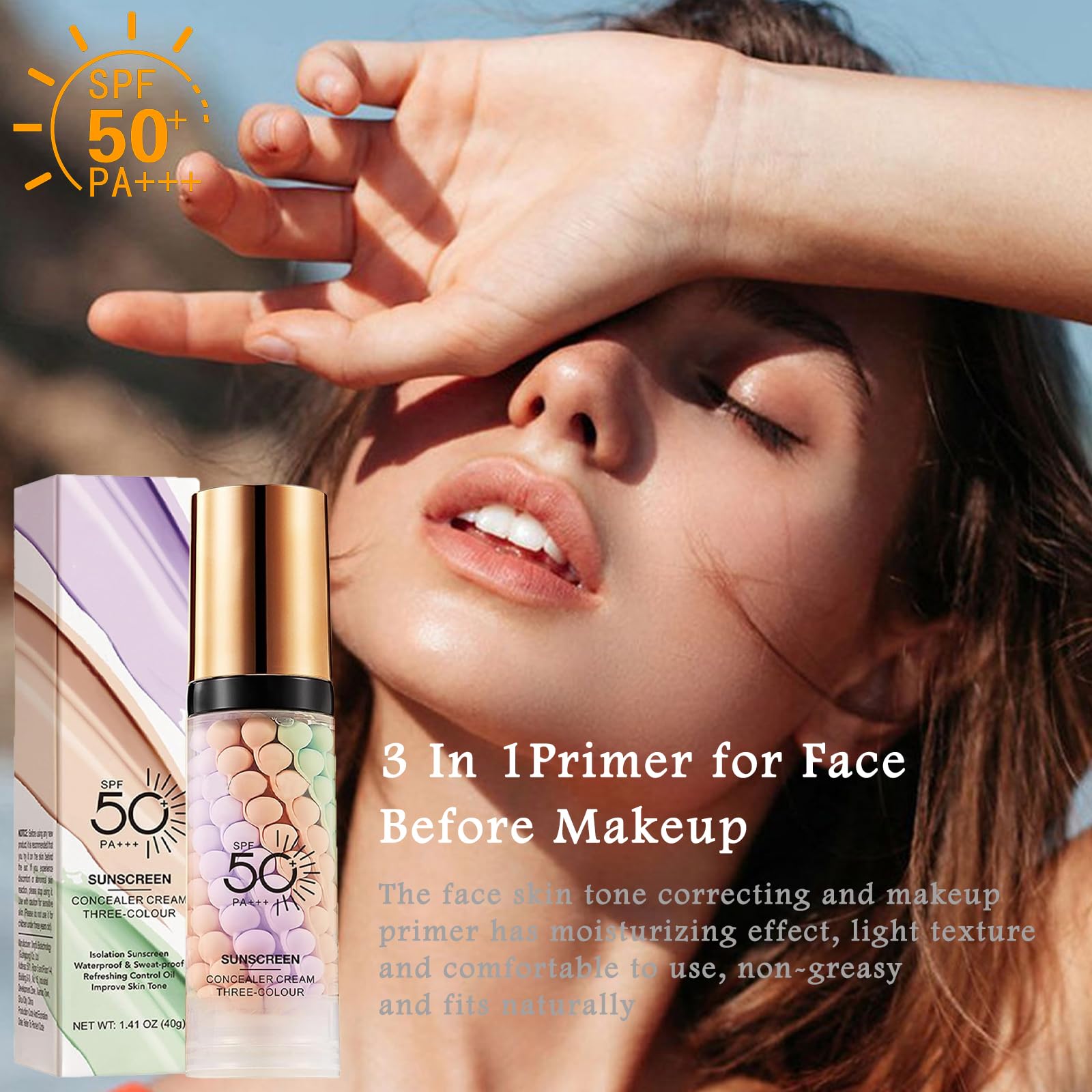 3-in-1 Primer: SPF 50, Makeup & Sunscreen -2