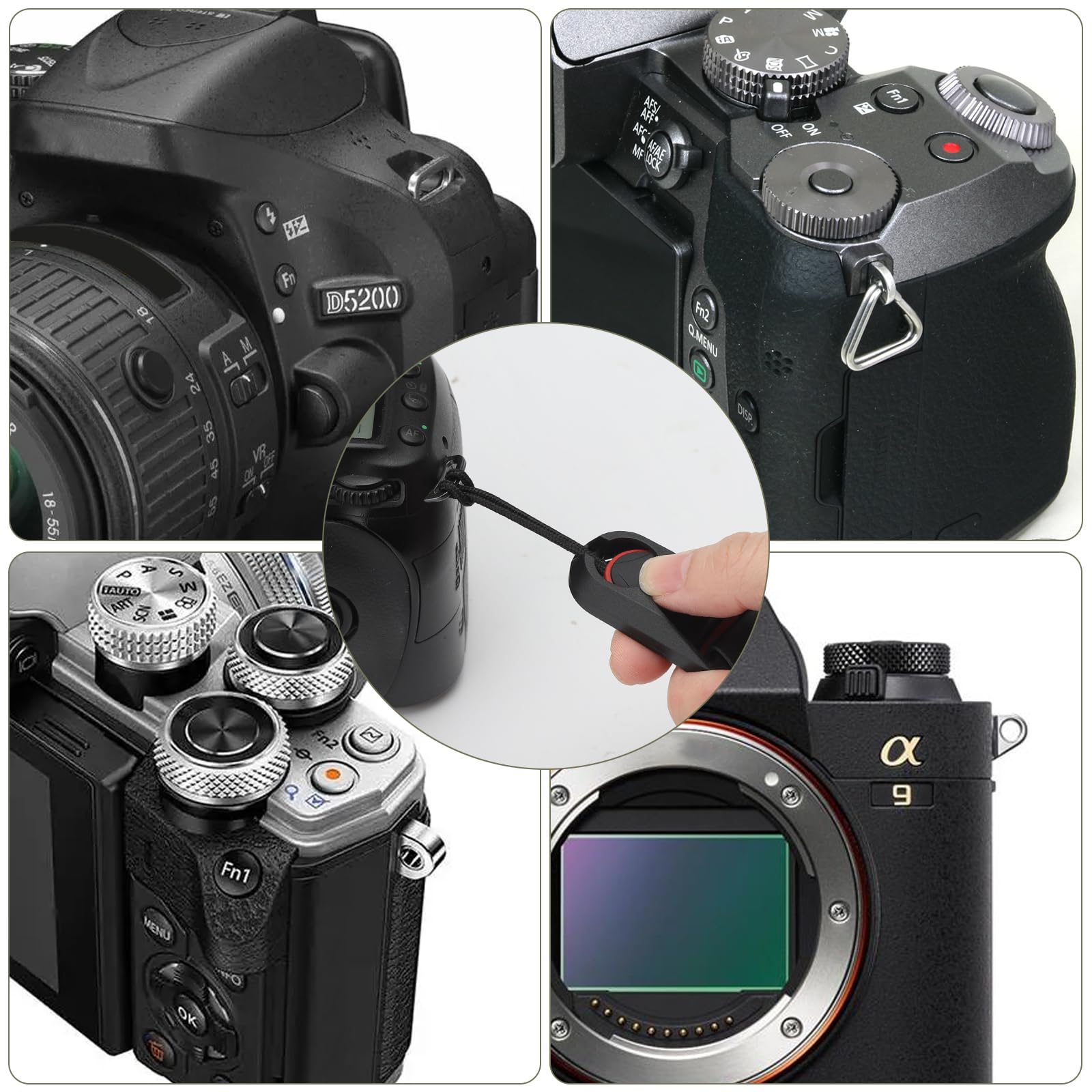 DAWRIS pasek do aparatu, pasek na aparat, system paska do aparatu, pasek linowy do aparatu, pasek wspinaczkowy do aparatu dla lustrzanek SLR DSLR cyfrowych lub bezlusterkowych (zielony)