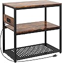 Livofloral 20-29 Gallon Fish Tank Stand With Power Outlets, 3-Tier Metal Aquarium Stands, Breeder Reptile Tank Stand with Shelf for Home Office, 660LBS Capacity, 29.5 x 15.8 x 30.1 inches, Brown