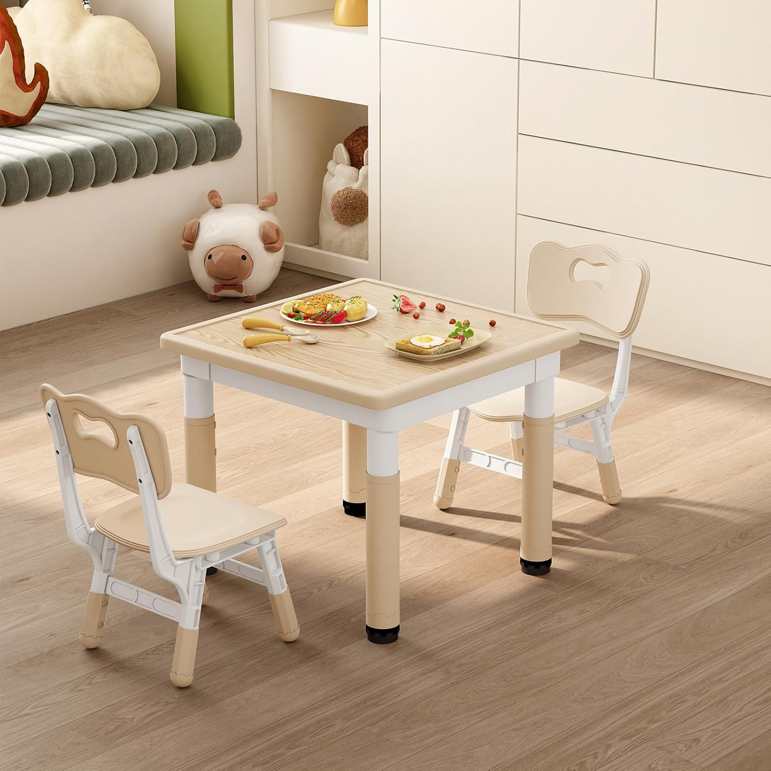 専用送料込み YAIWOMI 子供用テーブルと椅子セット グラフィティ デスクトップ