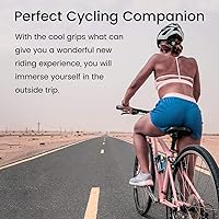 Vista 6 de PRUNUS Agarres antideslizantes de goma suave para manillar de bicicleta, MTB, BMX, bicicleta de montaña, bicicleta eléctrica, scooter, crucero