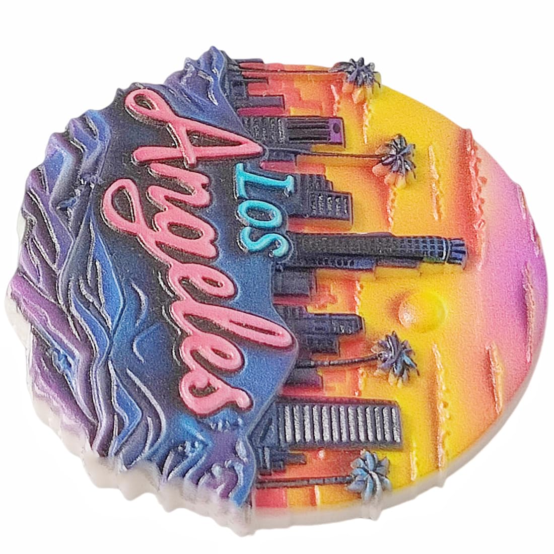 Wedare Magnete Frigorifero 3D Los Angeles USA - Souvenir Turistico In Resina Per Cucina
