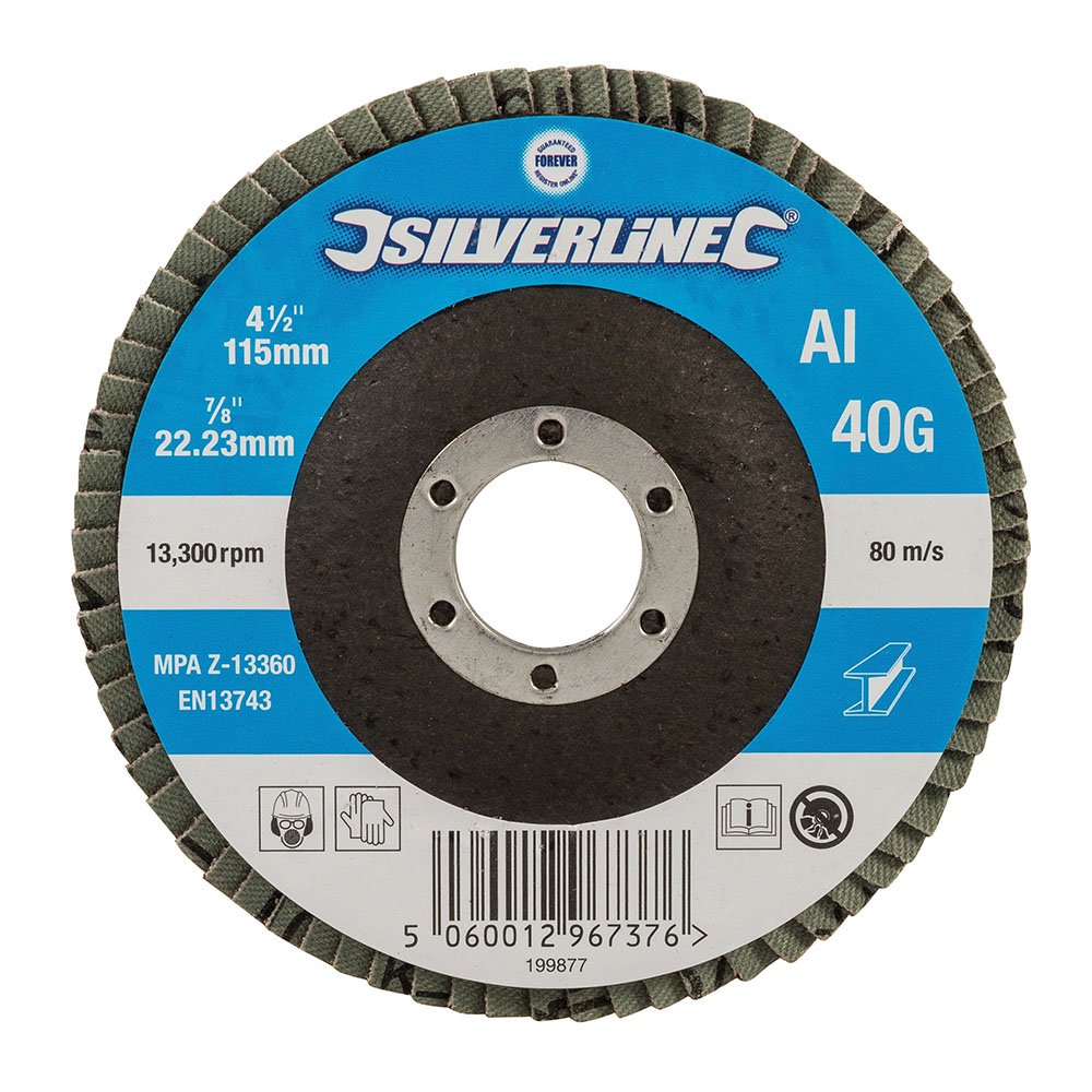 Silverline 199877 Dischi a Lamella in Ossido di Alluminio, 115 mm