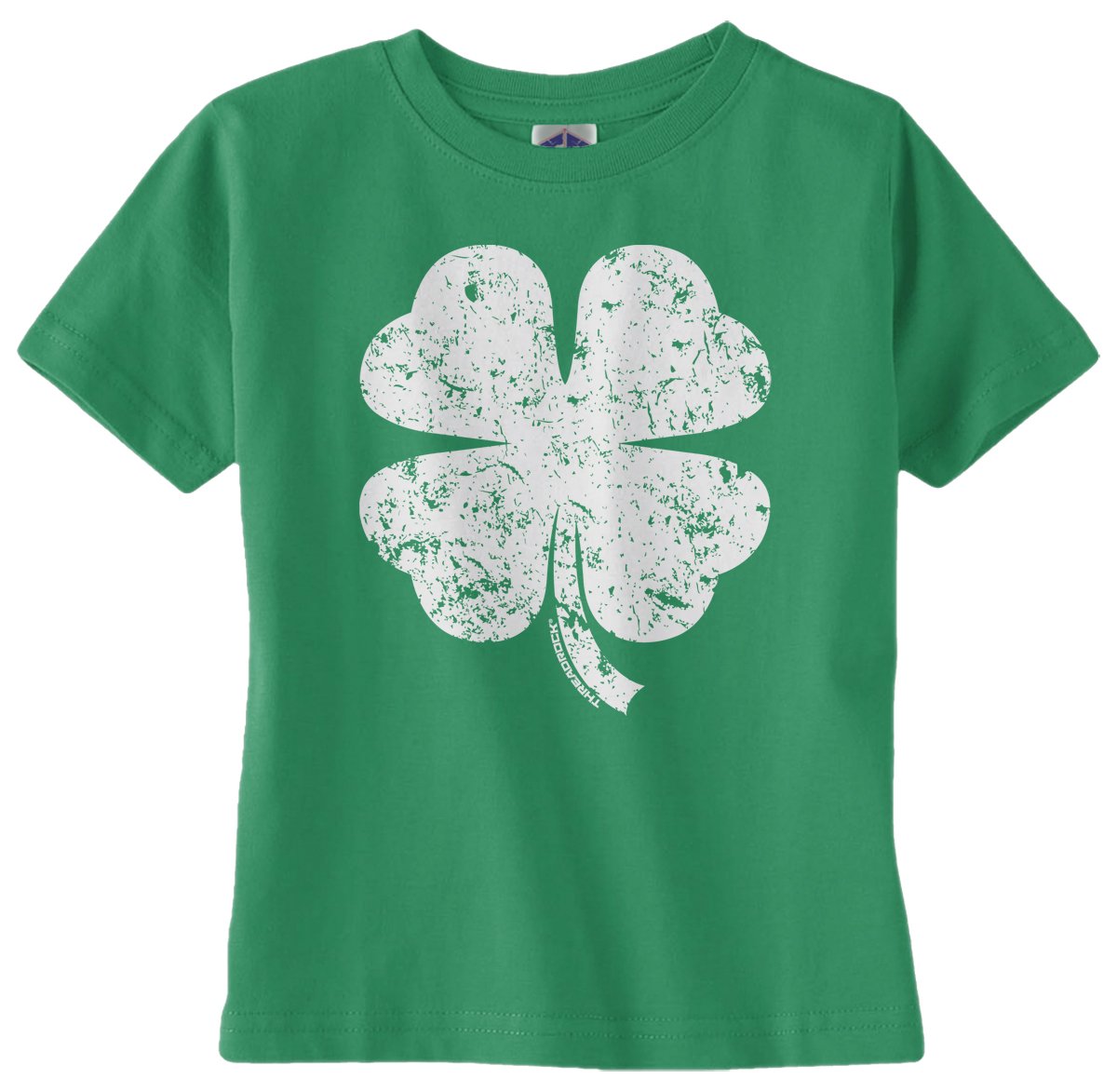 Threadrock Unisex Baby Distressed Four Leaf Clover Infant T-Shirt 18M Kelly Green