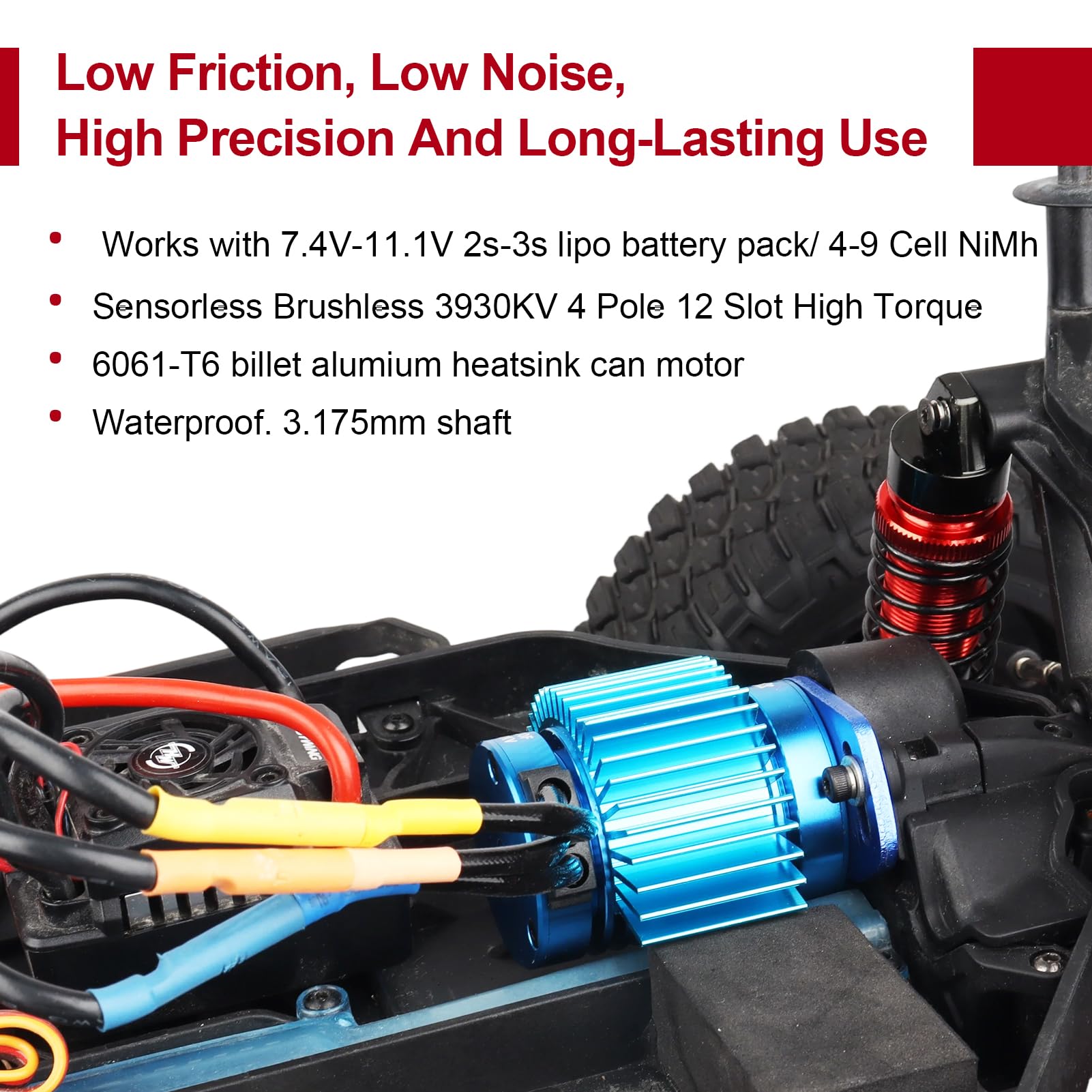 Amazon.co.jp: HobbyPark 540 ブラシレスモーター 3.175mm シャフト