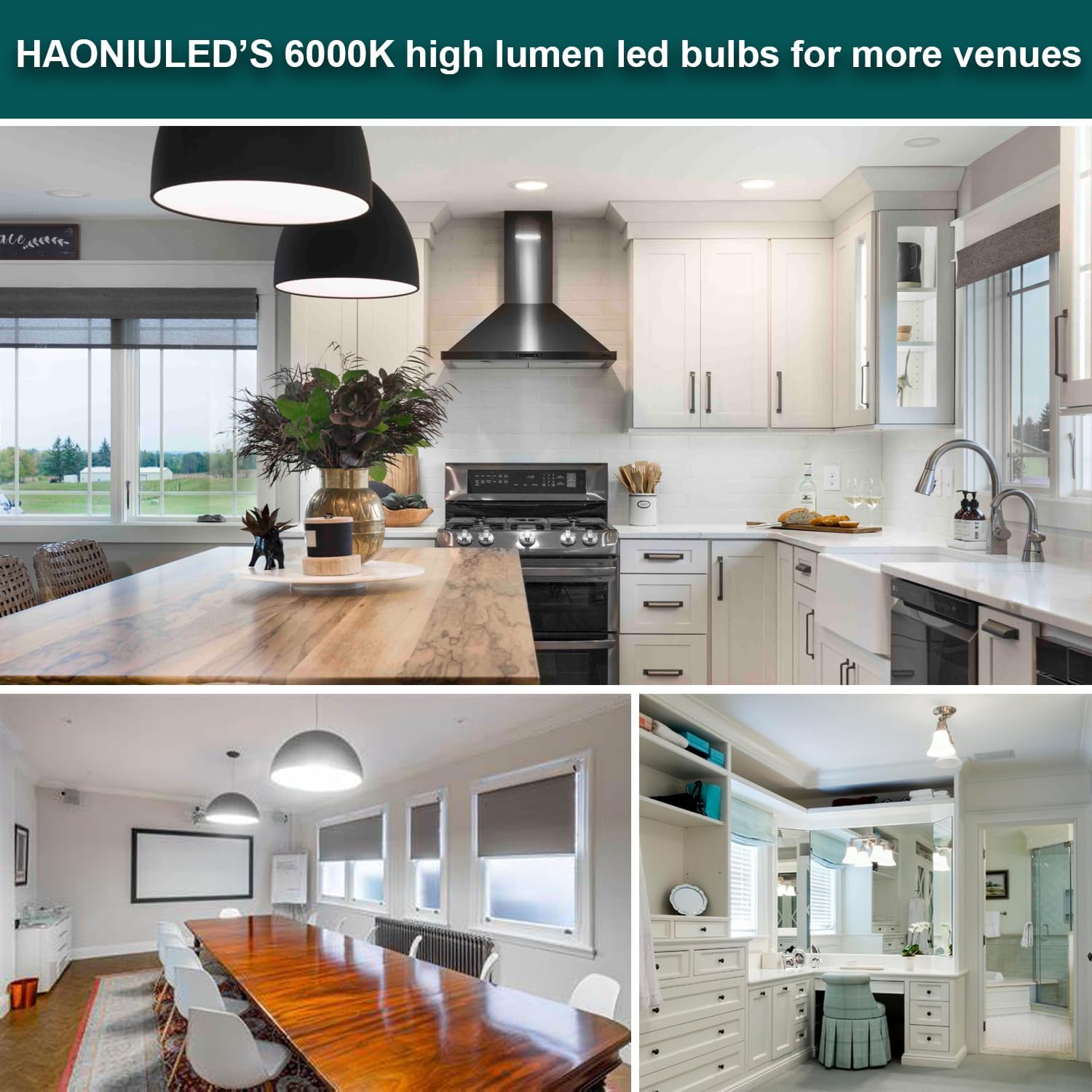A19 LED Light Bulbs, 3670 Lumens E26 LED Bulb, 250W Equivalent, 6000K Cool Daylight White Non-Dimmable, 22-Year Lifetime, 27W Energy Saving for Home Office Garage