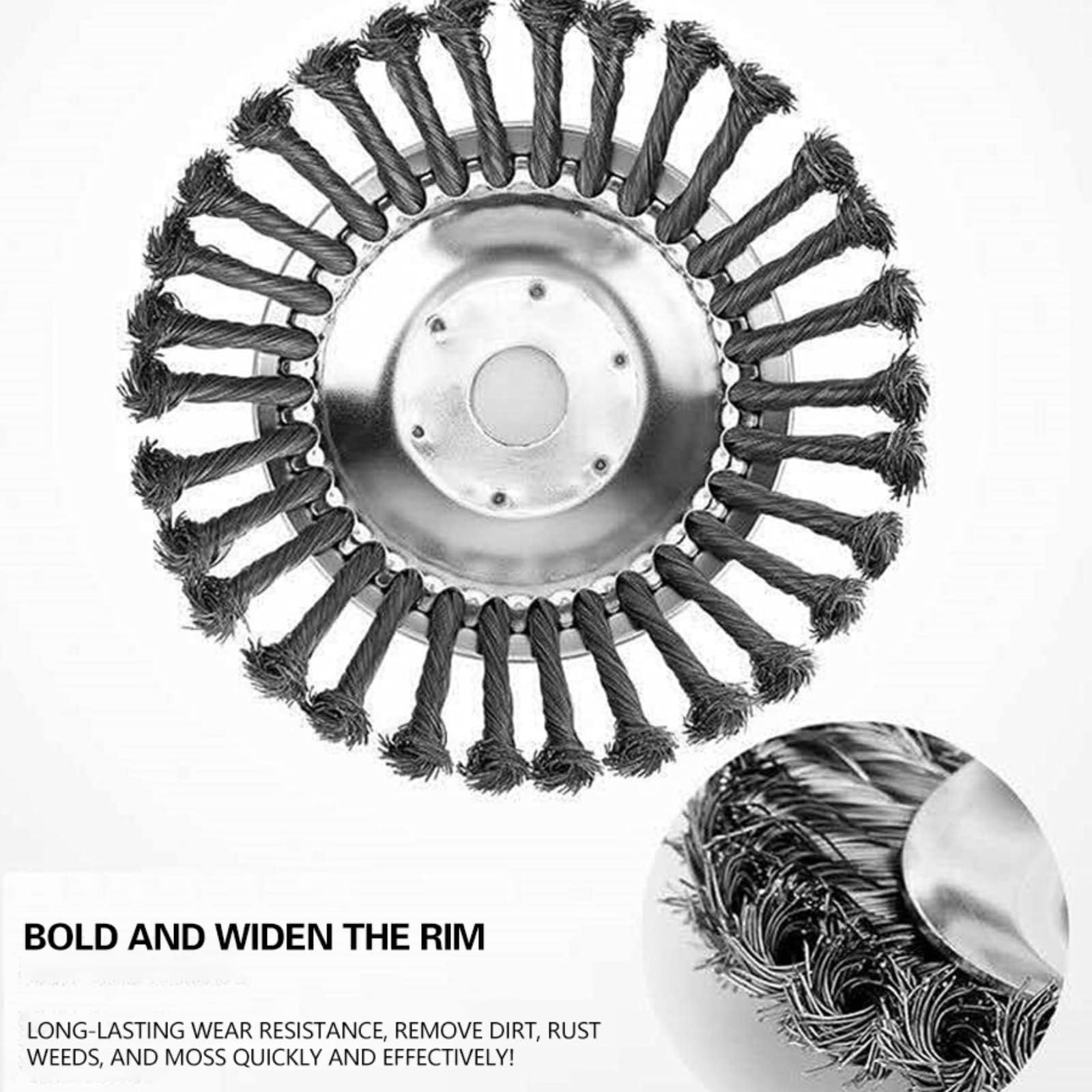Amazon.co.jp: 草刈り機ワイヤー回転式鋼線雑草ブラシヘッド、ワイヤー