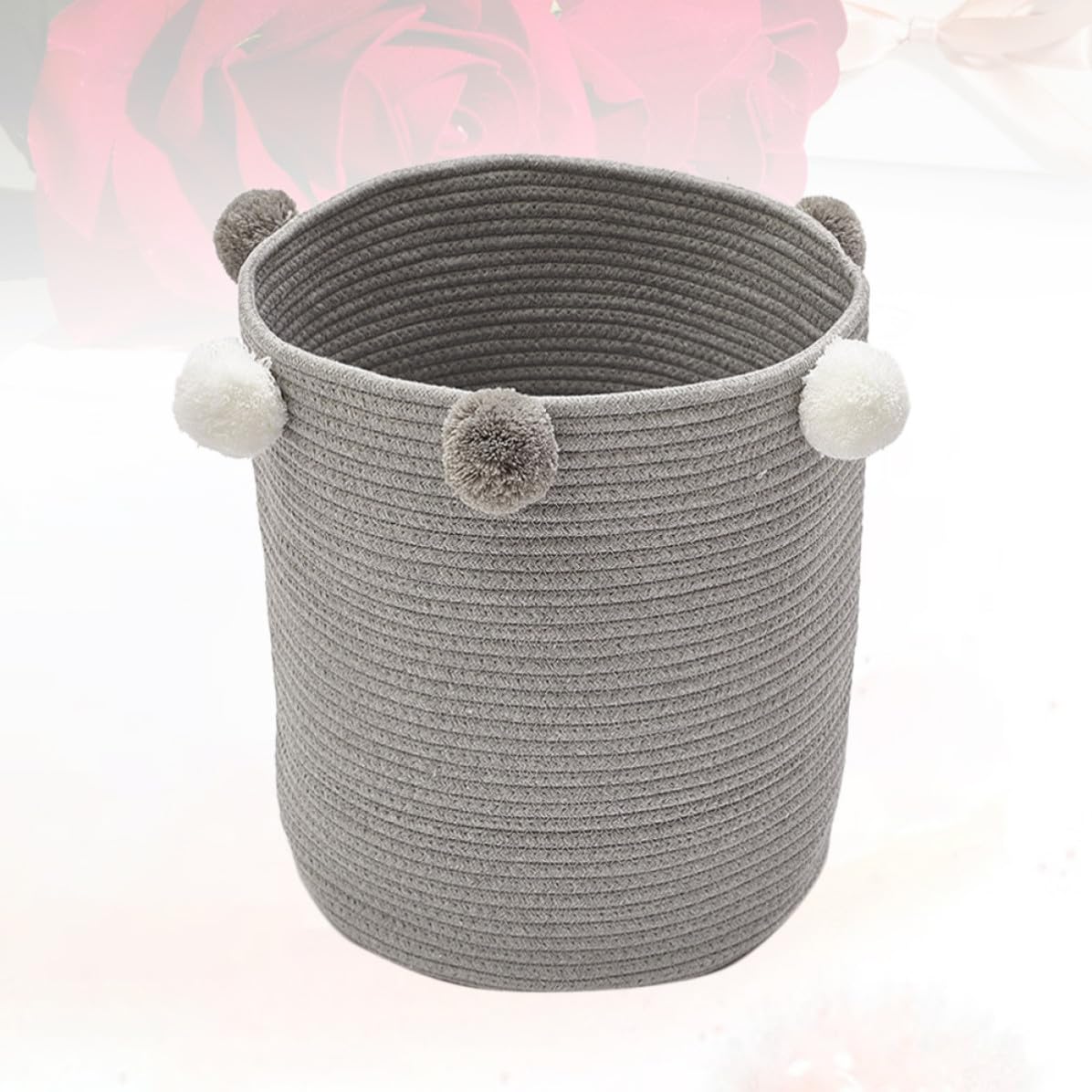 Cesta Redonda de Algodón para Ropa, Gran Capacidad, Diseño Elegante