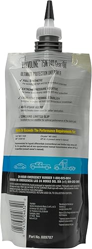 Vista 27 de Aceite sintético Valvoline SAE 75W-90 completo para engranajes