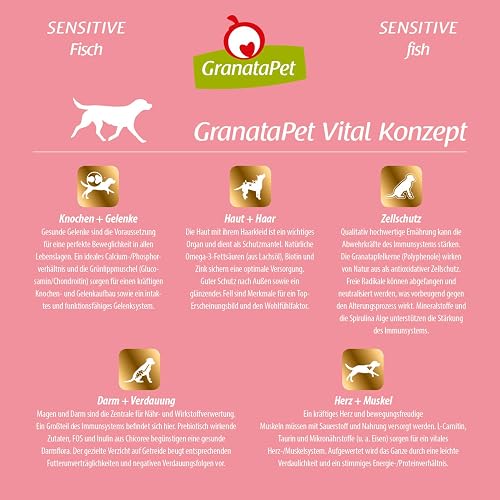 GranataPet Liebling's Repas Poisson Sensitive - Nourriture sèche pour Chien - sans céréales et sans Sucre ajoutés - Aliment Complet - 10 kg - 6