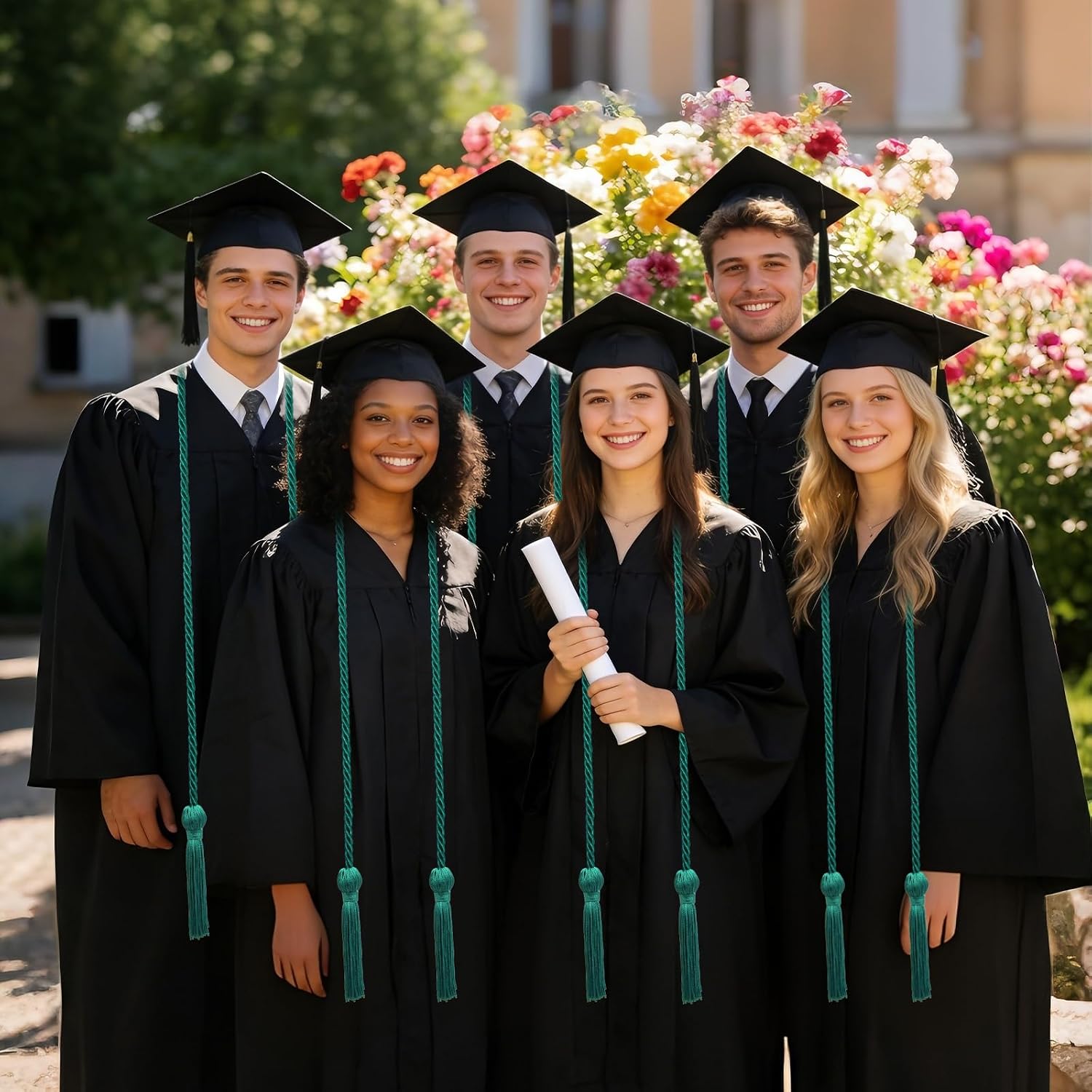 50 Pcs Kelly Green Graduation Honor Cords with Tassel for High School College Graduation 2026