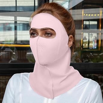 Face Cover For Sun Protection, Uv Face Mask Sun Protection, Breathable Cooling Face Cover With Adjustable Ear Loops