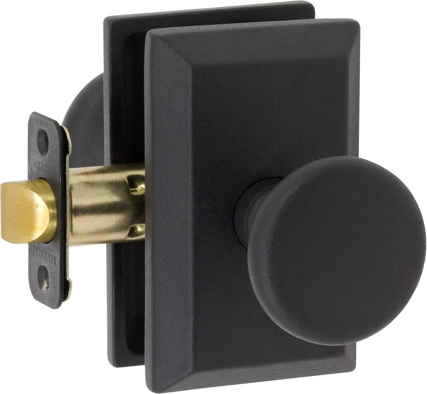 Delaney Hardware Tulum Passage Door Knob for Left or Right-Handed Doors in Aged Black Finish