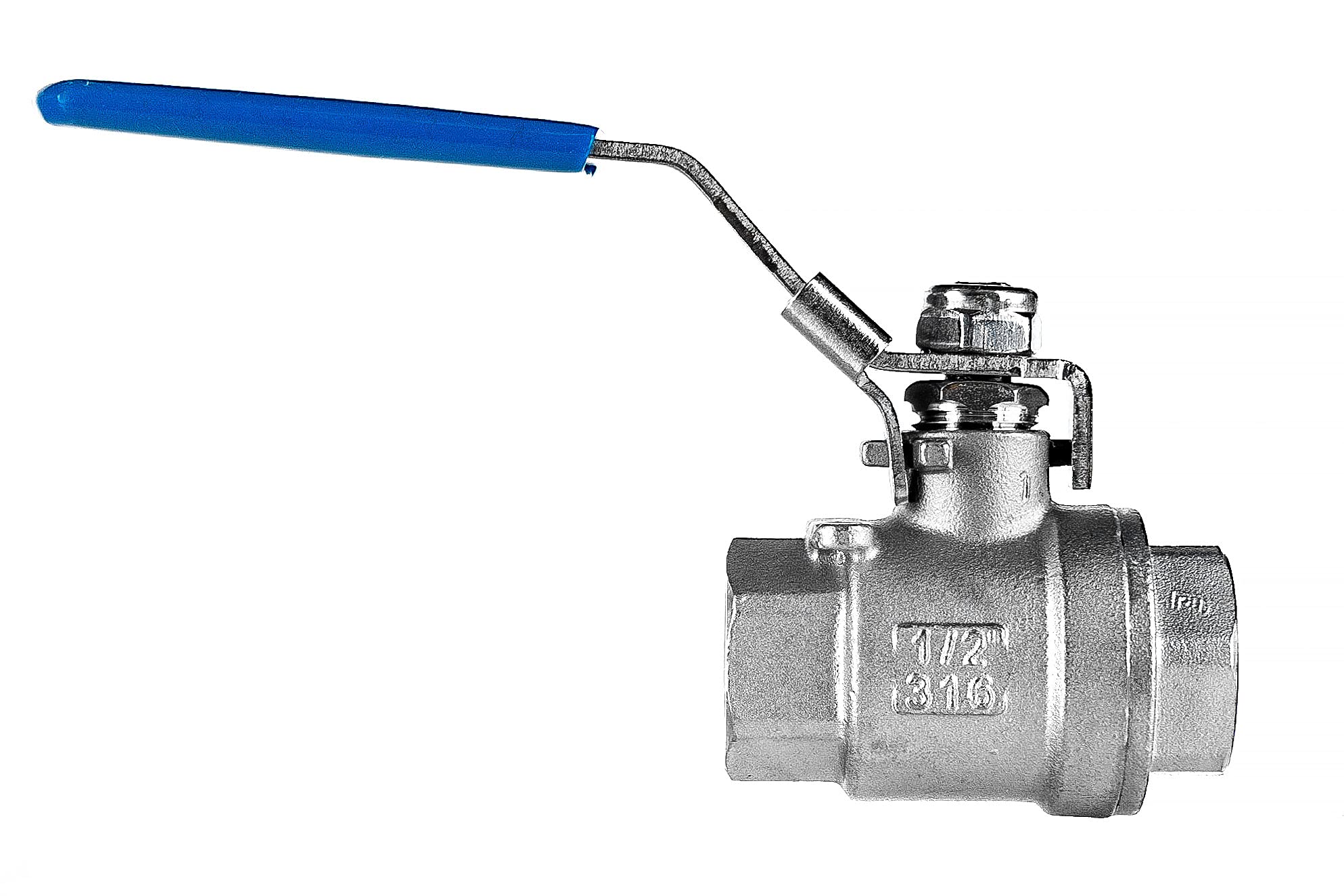 FSA Valvola a sfera in acciaio inox 316 da 1/2" a 2 pezzi 2-vie