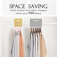 Vista 4 de HOUSE DAY Lt Perchas de Terciopelo Rosa Paquete de 20, Perchas de Fieltro Antideslizantes para Ropa Resistentes para Abrigo, Perchas Premium