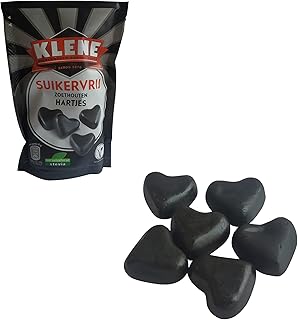 Low Carb Licorice Candy | Klene | Sugar-Free Licorice Hearts | Total Weight 105 Grams