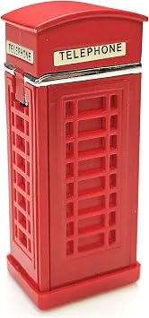 Eclipse Collectible Novelty Phone Booth Design Windproof Refillable Lighter, 1394