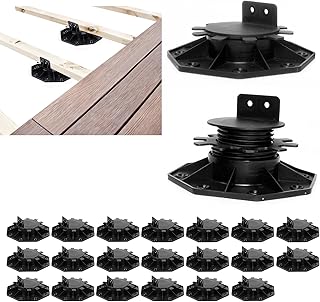 20 Stück Stelzlager Höhenverstellbar, 30-60mm Stelzlager für Terrassen, Terrassenlager für Holz, WPC und Aluminium, Platten und Planken